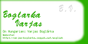 boglarka varjas business card